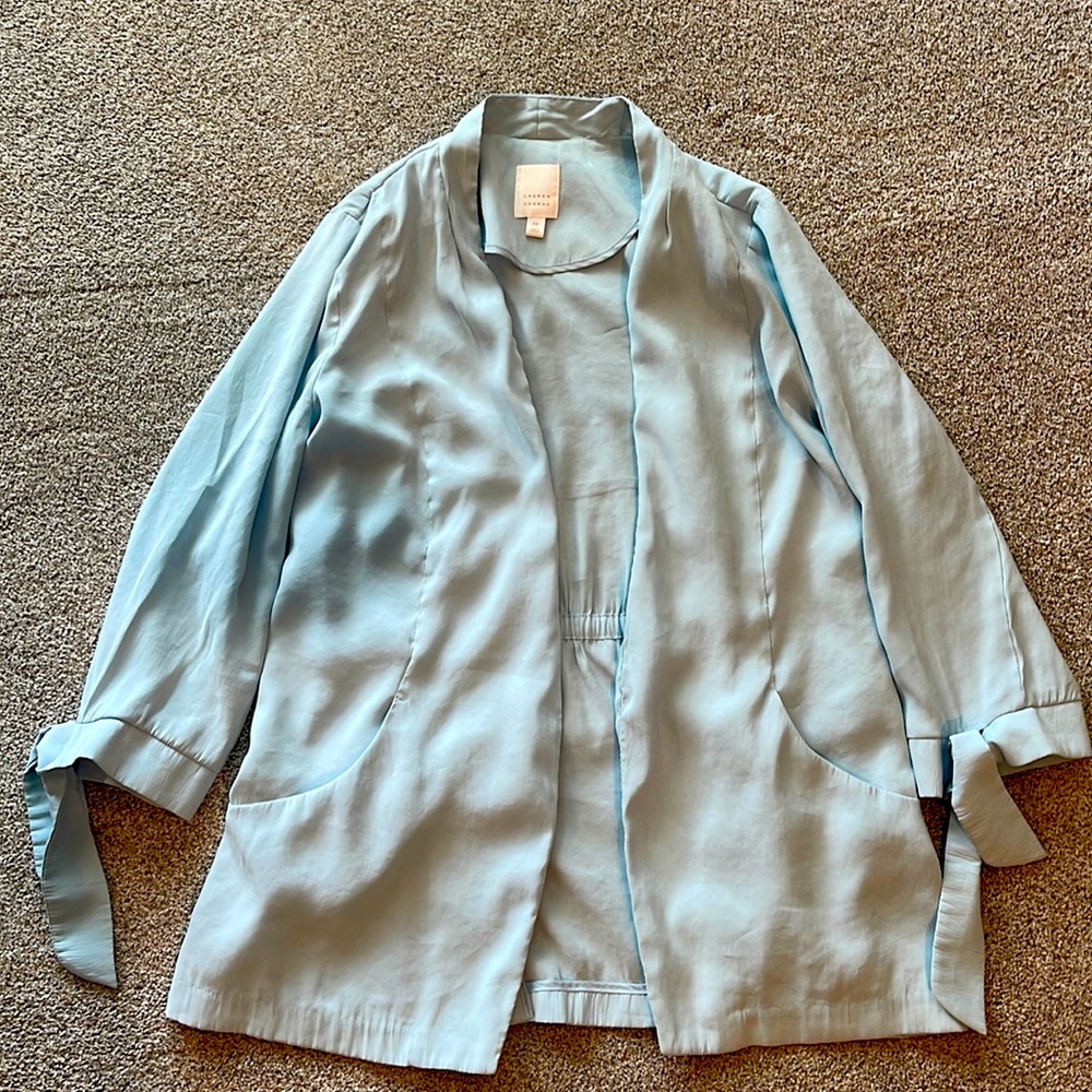 Lauren Conrad light blue blazer with sleeve detail - Picture 1 of 5